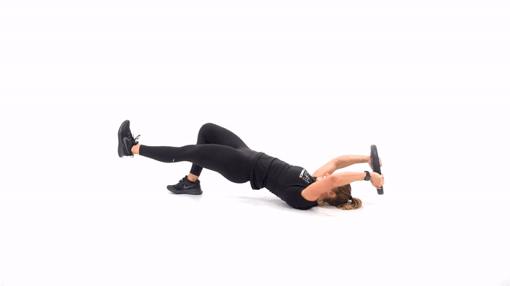SINGLE LEG BRIDGE CRUNCH