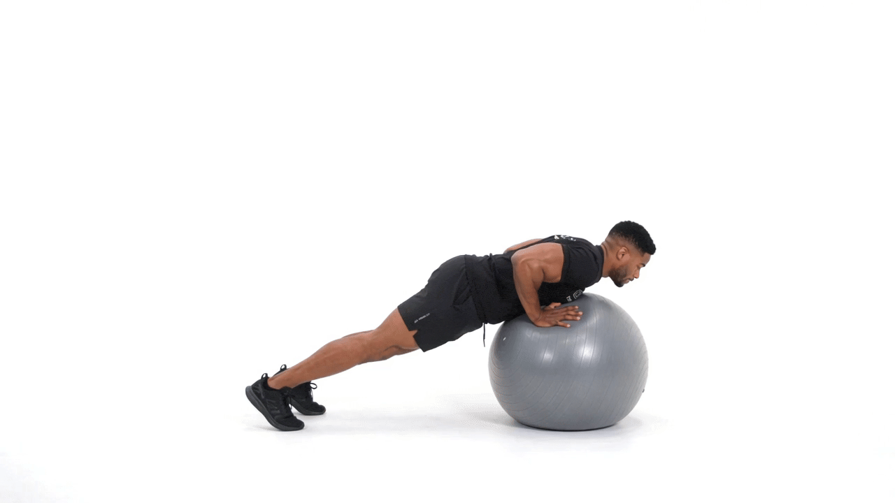 Stability Ball Push Up