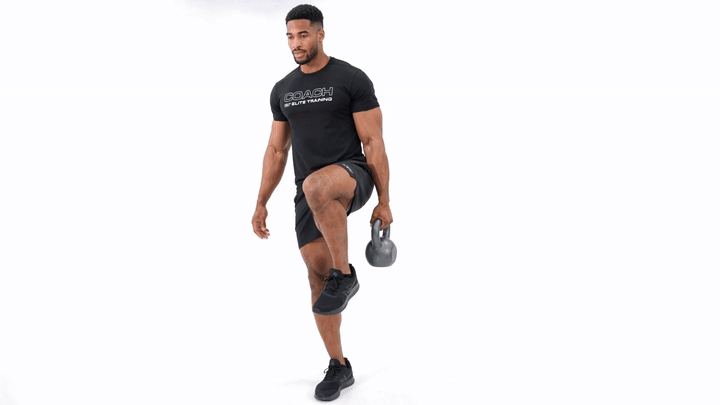 Step Back Lunge w/ Knee Drive