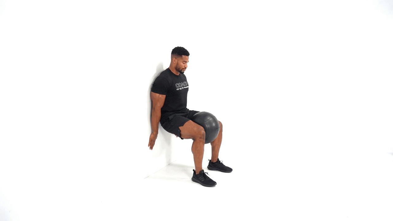 Wall Sit Med Ball Adduction