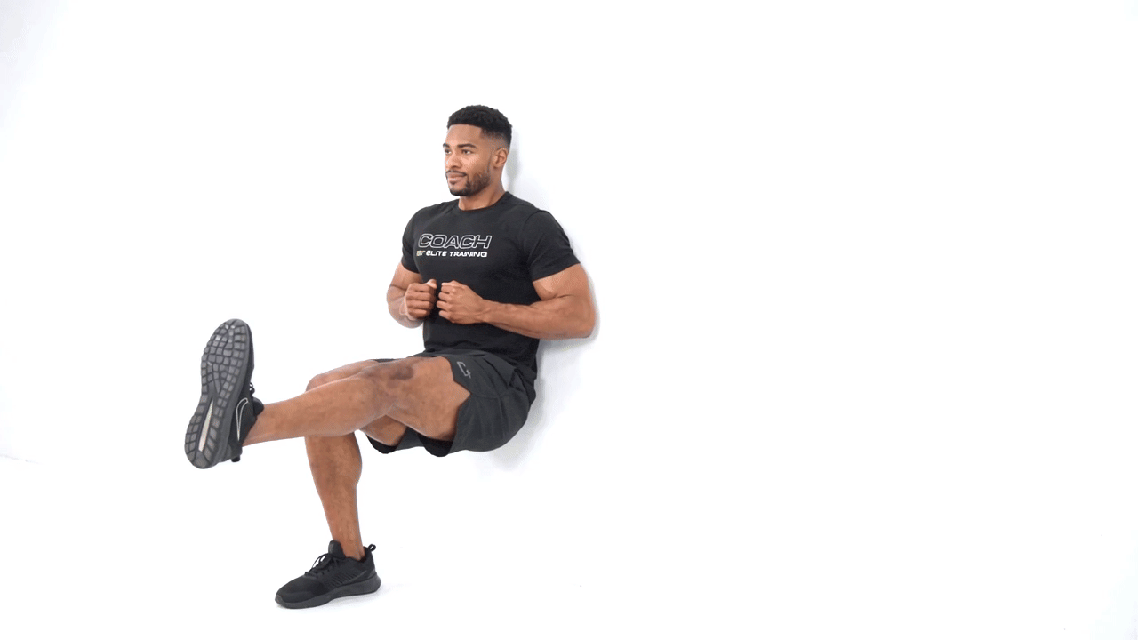 Wall Sit Single Leg