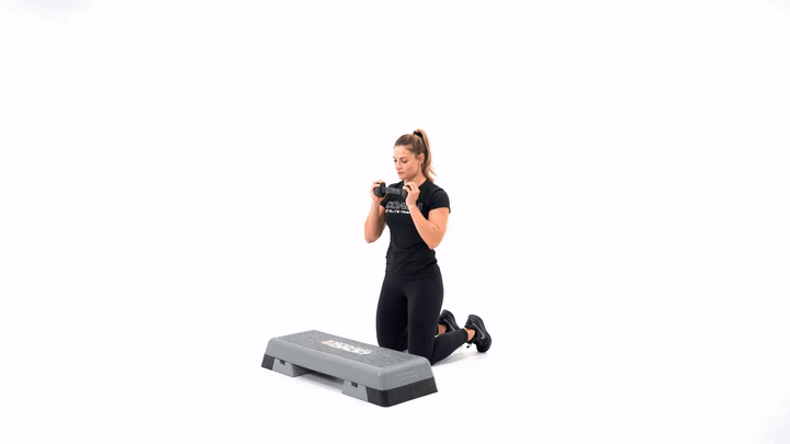 Weighted Surrender to Bench with Knee Drive